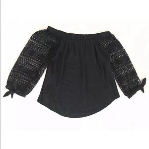 Express Black Off-Shoulder Blouse